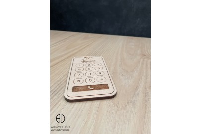 Téléphone portable en bois personnalisable pour enfants à partir